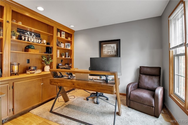 197 Shellridge Dr, Amherst, NY 14051 - office area featuring plenty of natural light, recessed lighting, and light wood-type flooring