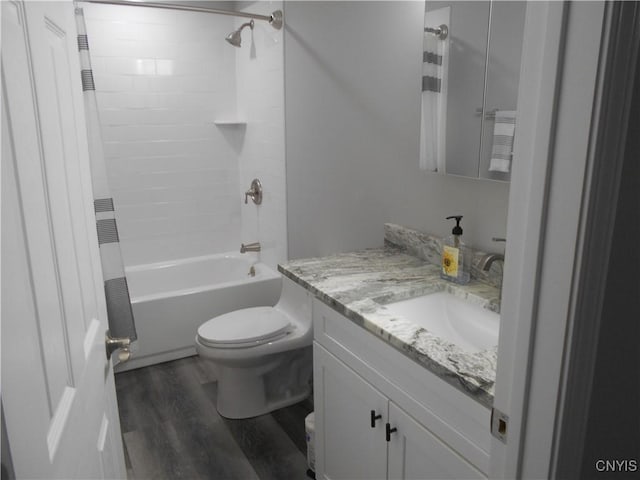1003 Rondo Ave, Sullivan, NY 13037 - bathroom with vanity, wood finished floors, and shower / bath combination with curtain