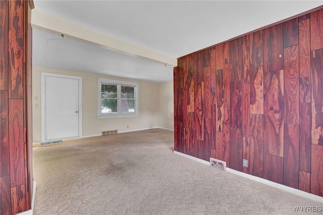 464 Rowley Rd, Cheektowaga, NY 14043 - carpeted spare room featuring beamed ceiling and baseboards