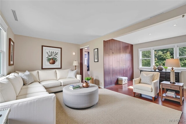 464 Rowley Rd, Cheektowaga, NY 14043 - living area featuring wood finished floors and recessed lighting