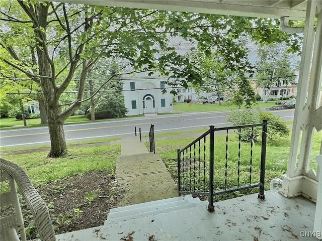 326 Main St, Ledyard, NY 13026 - view of grassy yard with covered porch