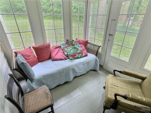 326 Main St, Ledyard, NY 13026 - sunroom with french doors and hardwood / wood-style flooring