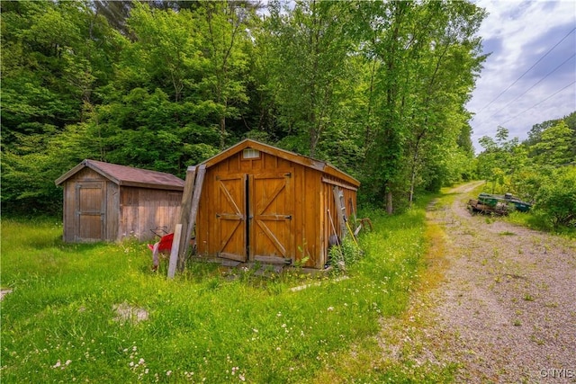 7460 State Highway 29, Oppenheim, NY 13329 - view of shed featuring a forest view