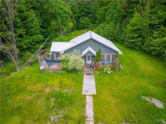 7460 State Highway 29, Oppenheim, NY 13329 - aerial view of property and surrounding area featuring a heavily wooded area