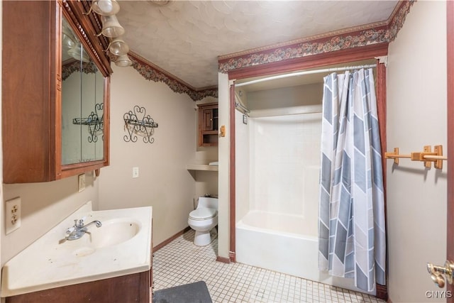 7460 State Highway 29, Oppenheim, NY 13329 - bathroom with vanity, shower / bath combo with shower curtain, and tile patterned floors