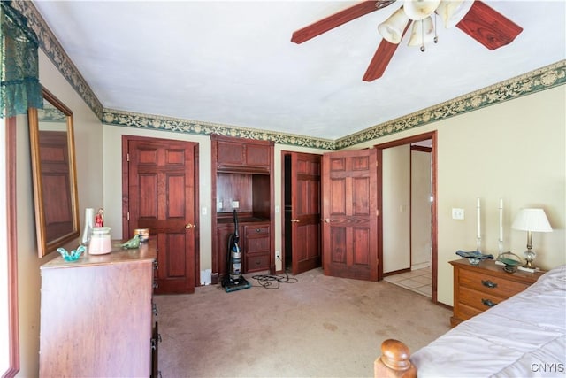 7460 State Highway 29, Oppenheim, NY 13329 - bedroom with light colored carpet and a ceiling fan