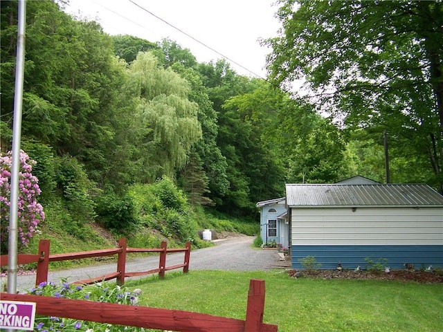 236 Covered Bridge Rd, Davenport, NY 13820 - view of yard featuring a forest view and gravel driveway
