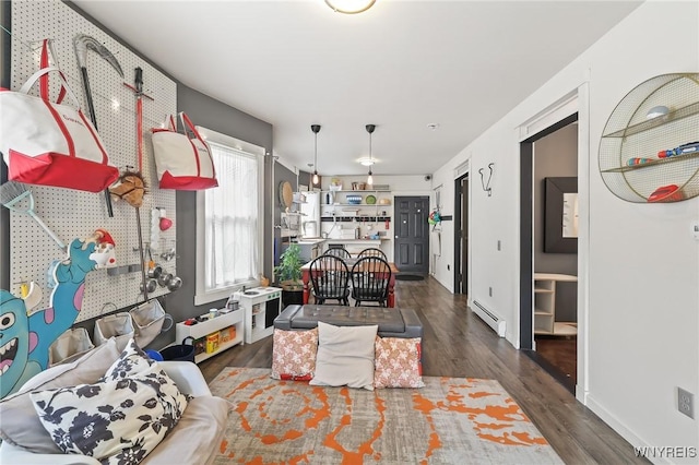 228 Potomac Ave, Buffalo, NY 14213 - dining room with a baseboard heating unit and wood finished floors