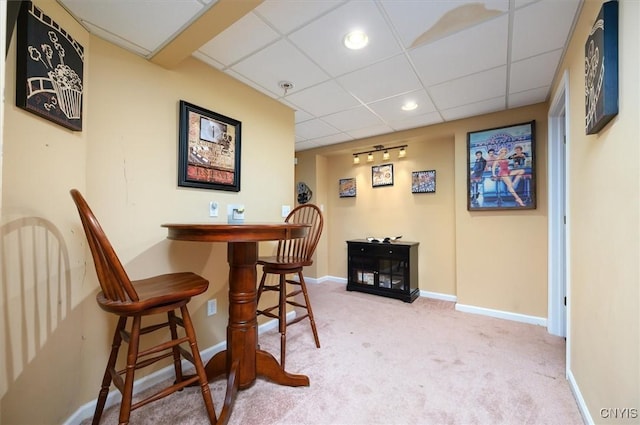 8278 Luchsinger Ln, Lysander, NY 13027 - dining area featuring carpet, recessed lighting, and a drop ceiling