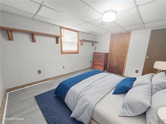 72 Groton Ave, Cortland, NY 13045 - bedroom with a drop ceiling and a closet