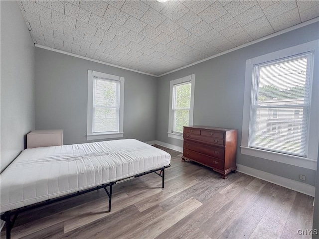73 Groton Ave Unit 69-71, Cortland, NY 13045 - bedroom featuring ornamental molding and wood finished floors