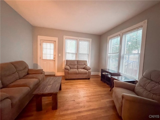 73 Groton Ave Unit 69-71, Cortland, NY 13045 - living area featuring light wood finished floors and baseboards