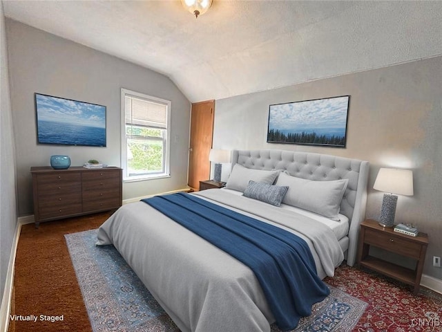 66 Groton Ave, Cortland, NY 13045 - bedroom featuring lofted ceiling and carpet