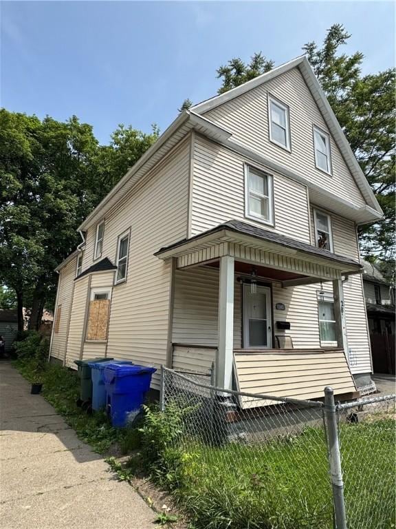 280 Ave D, Rochester, NY 14621 - view of front of house featuring covered porch