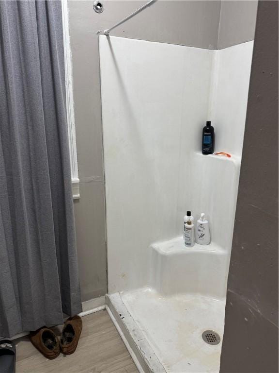 280 Ave D, Rochester, NY 14621 - full bath with a shower stall and wood finished floors