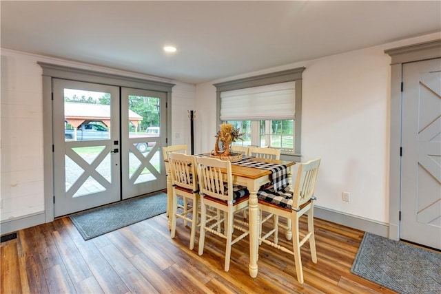 109 Unadilla Trail Rd, Pittsfield, NY 13411 - dining area with wood finished floors, french doors, and recessed lighting