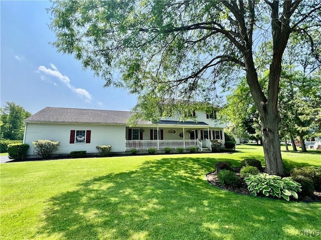 2 Whitetail Cir, Oswego-City, NY 13126 - view of front facade featuring covered porch and a front yard