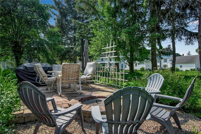 17 E Ave, Leroy, NY 14482 - view of patio / terrace featuring an outdoor fire pit and outdoor dining area