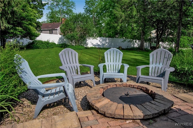 17 E Ave, Leroy, NY 14482 - view of patio / terrace featuring a fire pit