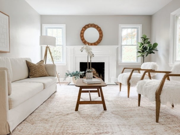 22 Yorkshire Rd, Irondequoit, NY 14609 - living room featuring a fireplace with flush hearth