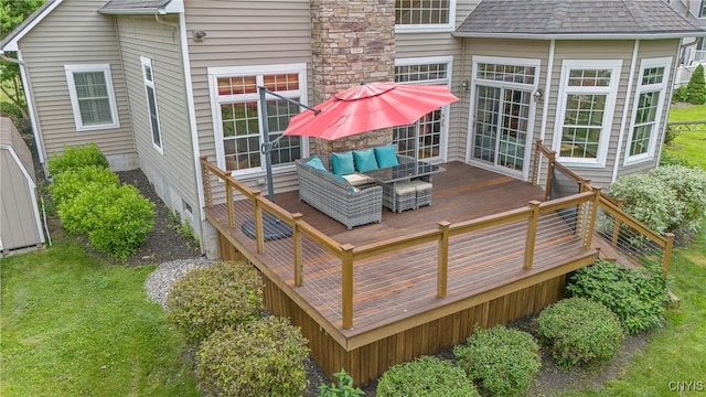 84 Krystyna Ln Unit 6, Cato, NY 13080 - wooden terrace featuring an outdoor hangout area
