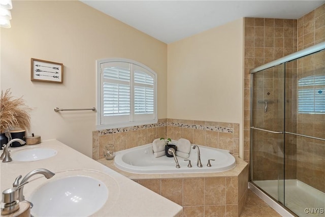 84 Krystyna Ln Unit 6, Cato, NY 13080 - full bath featuring a garden tub, a shower stall, and double vanity