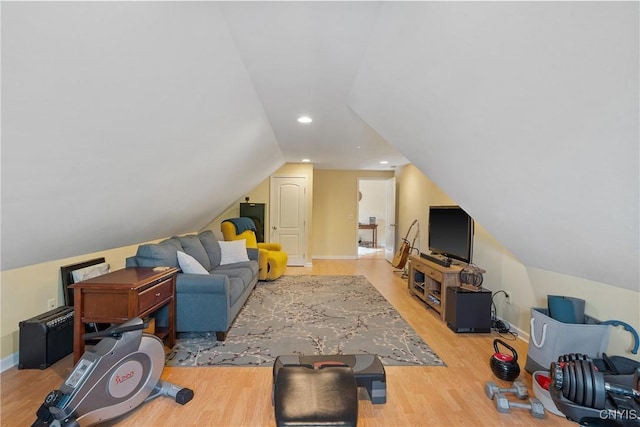 84 Krystyna Ln Unit 6, Cato, NY 13080 - living room with wood finished floors and lofted ceiling