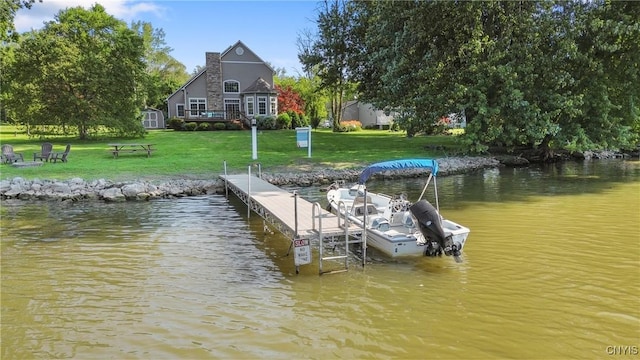 84 Krystyna Ln Unit 6, Cato, NY 13080 - dock with a water view and a yard