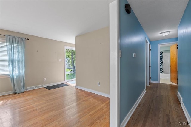 130 Hillcrest Rd, Onondaga, NY 13219 - hallway featuring wood finished floors and baseboards
