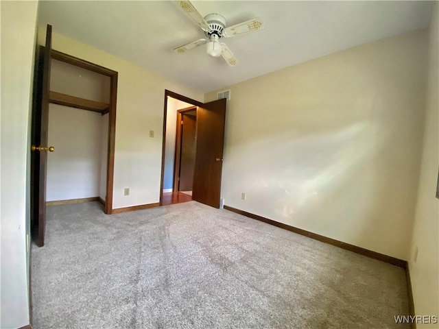 790 Mohawk St, Lewiston, NY 14092 - unfurnished bedroom with carpet, ceiling fan, and a closet