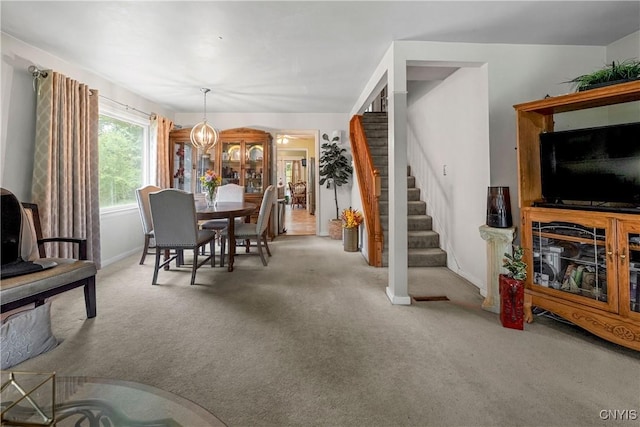 108 Phillips Rd, Syracuse, NY 13214 - dining area featuring carpet and stairs