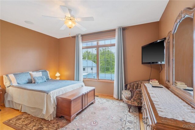 32 Coblesub Rd, West Monroe, NY 13036 - bedroom with light wood-style flooring and ceiling fan