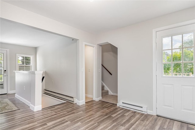 2761 Mount Read Blvd, Greece, NY 14616 - foyer featuring baseboard heating and wood finished floors