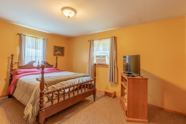 2226 Deiter Rd, Wayland, NY 14572 - bedroom featuring multiple windows, light carpet, and cooling unit