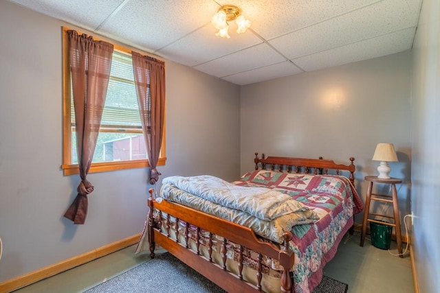 2226 Deiter Rd, Wayland, NY 14572 - carpeted bedroom featuring a drop ceiling and baseboards