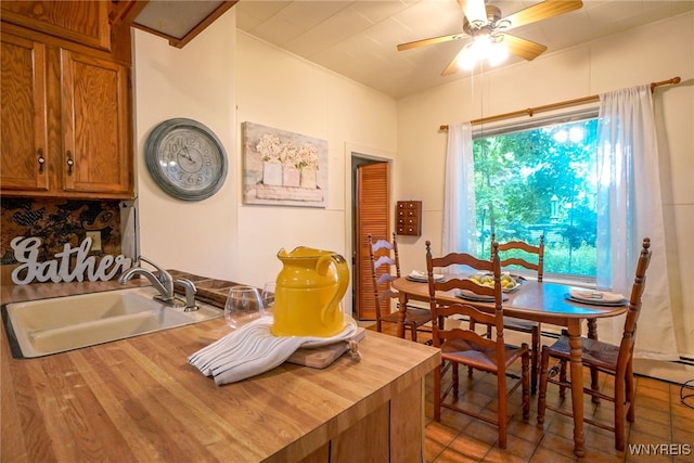 711 Sandy Ave, Evans, NY 14006 - dining room featuring ceiling fan