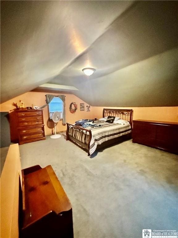 417 4th Ave, Olean-City, NY 14760 - bedroom featuring carpet and lofted ceiling