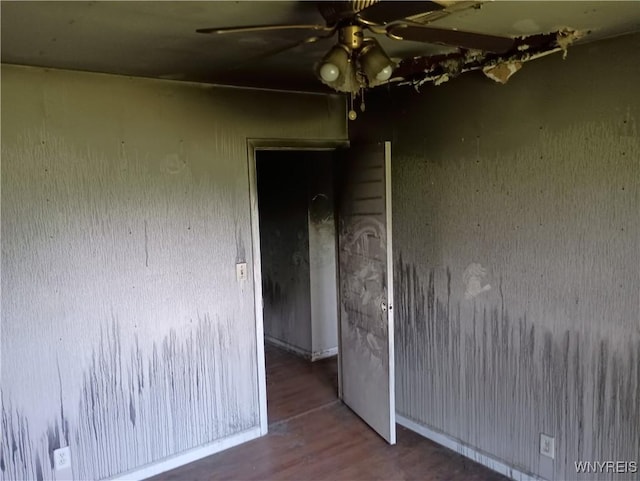 69 Steele Cir, Niagara, NY 14304 - unfurnished room with a ceiling fan and wood finished floors