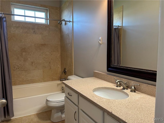 165 Shaker Hts, Camillus, NY 13031 - bathroom with vanity, shower / tub combo with curtain, and tile patterned flooring