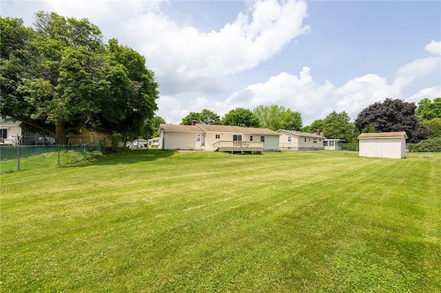 72 Juliane Dr, Gates, NY 14624 - view of yard featuring a shed and a deck