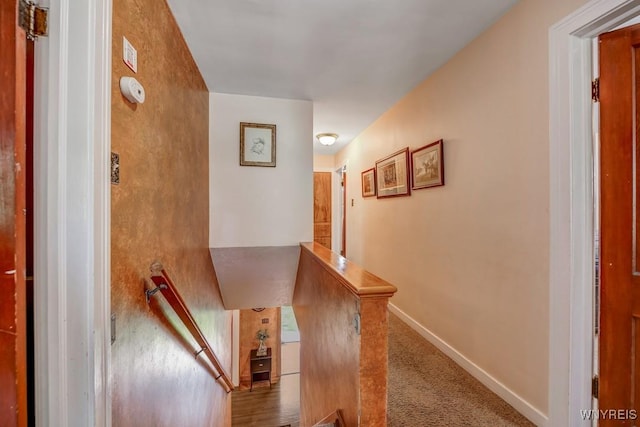8652 Griffon Ave, Niagara Falls, NY 14304 - corridor featuring an upstairs landing and carpet floors