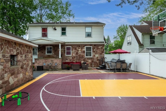 8652 Griffon Ave, Niagara Falls, NY 14304 - view of sport court featuring basketball hoop