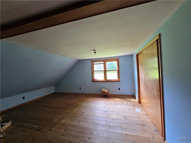 7412 State Highway 51, Plainfield, NY 13491 - additional living space featuring hardwood / wood-style flooring and vaulted ceiling