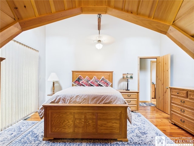 56 Heather Ln, Bradford, PA 16701 - bedroom featuring light wood-style flooring and vaulted ceiling