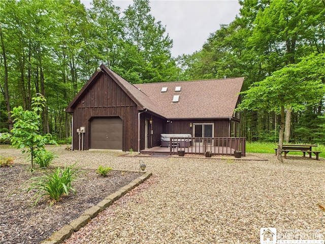 56 Heather Ln, Bradford, PA 16701 - chalet / cabin featuring a garage and roof with shingles