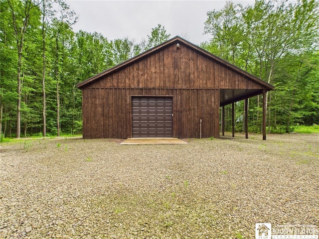 56 Heather Ln, Bradford, PA 16701 - garage featuring driveway and a detached garage