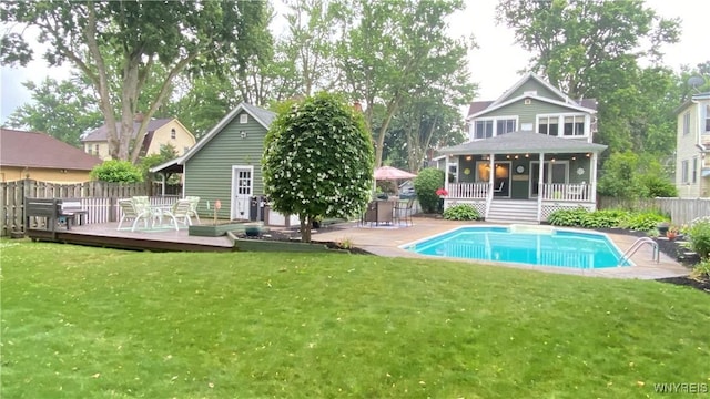 41 Maple Ave, Hamburg, NY 14075 - back of property featuring a deck and a patio