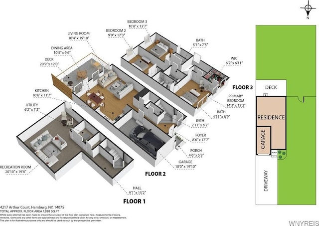 4217 Arthur Ct, Hamburg, NY 14075 - view of floor plan / room layout