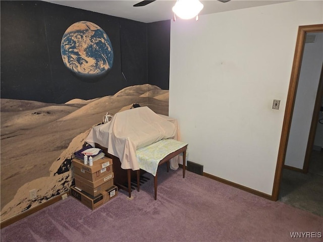 2595 Jerauld Ave, Niagara Falls, NY 14305 - carpeted bedroom with baseboards and ceiling fan