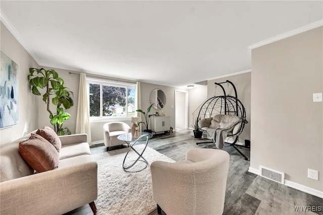 48 Meaford Rd, Cheektowaga, NY 14215 - living area featuring wood finished floors and crown molding